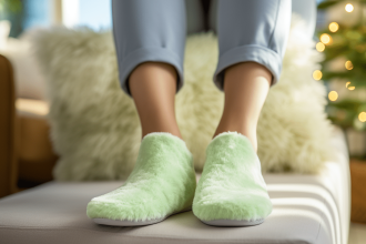 Chausson chaussette confortable pour femme en hiver