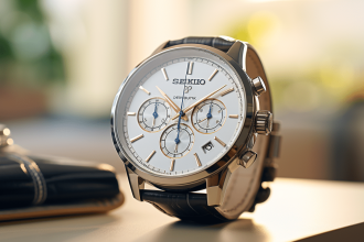 Montre Seiko automatique avec bracelet en acier et cadran élégant