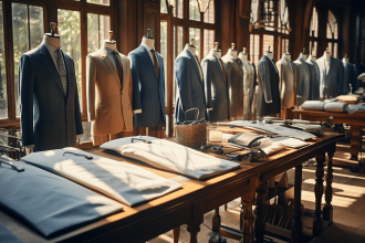 Costume sur mesure parfaitement ajusté pour un homme élégant