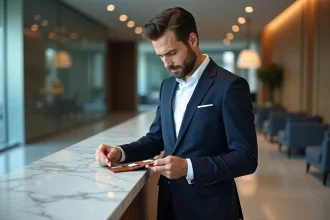 Porte-cartes élégant pour homme, alliant praticité et discrétion