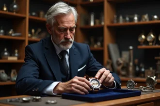 Montre de luxe alliant élégance et savoir-faire artisanal