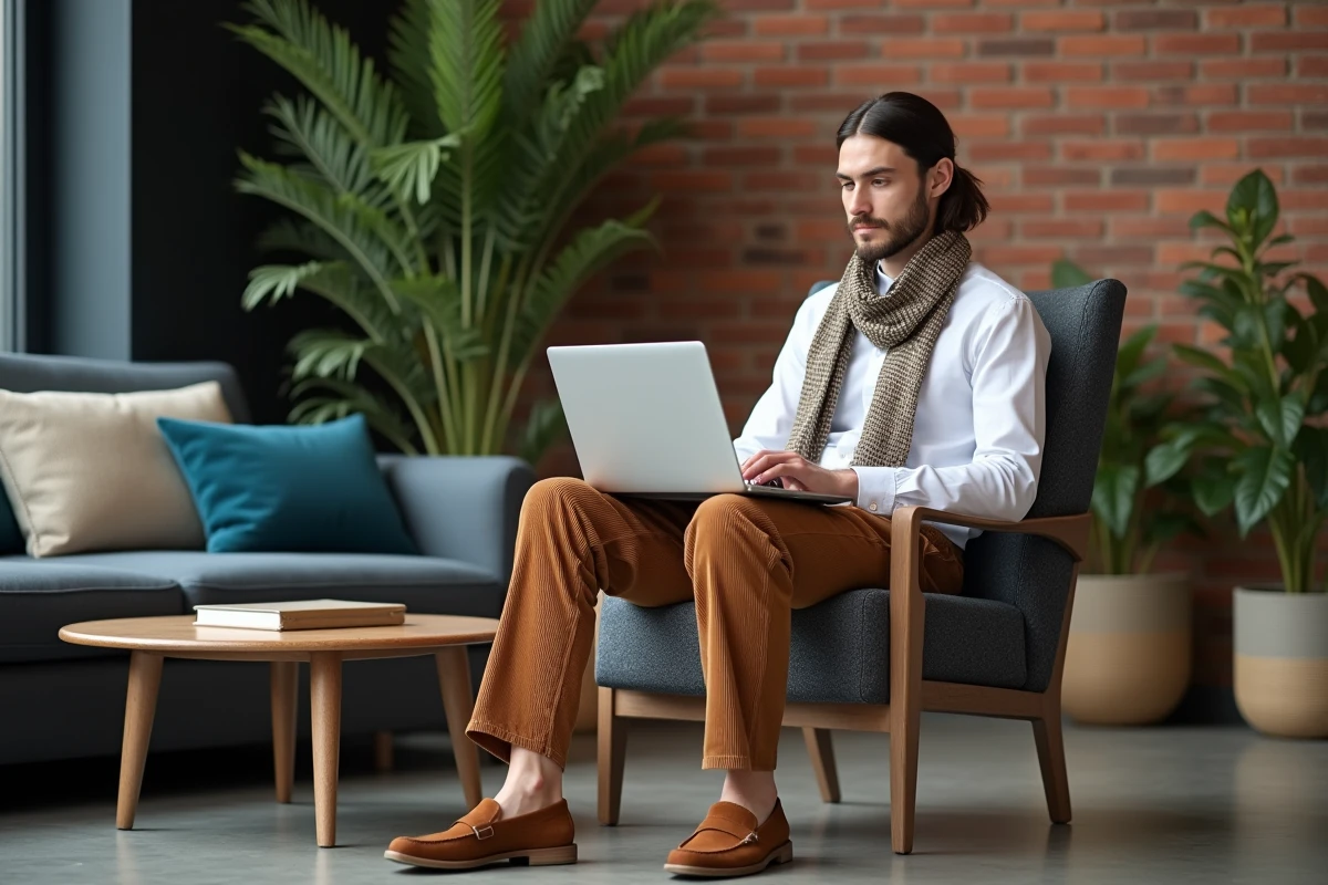 Jeune homme professionnel travaillant dans un espace coworking